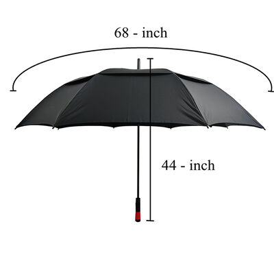 68 Inch Double Canopy Golf Umbrella Windproof With 280D Tear Resistant Fabric