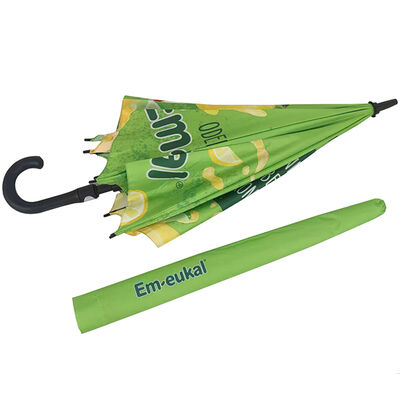 Custom Advertising City Umbrella Fiberglass Frame Automatic Promotional Umbrella