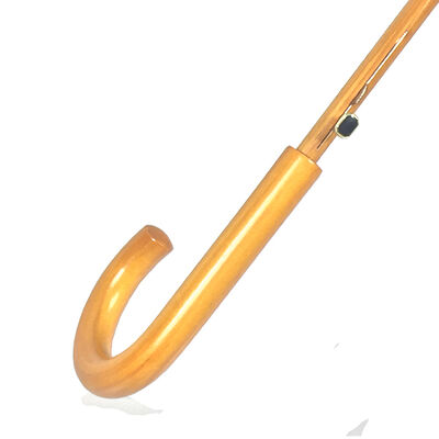 8 Ribs 48 Inch Wooden Handle Umbrellas 210T Pongee Canopy For Promotion