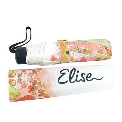 Full-color Printed Compact Umbrella with 42-inch Canopy and 190T Pongee Fabric