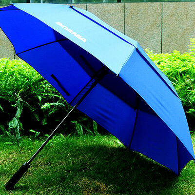 190T Pongee Fabric 8 Ribs Windproof Golf Umbrella With 60 Inch Canopy