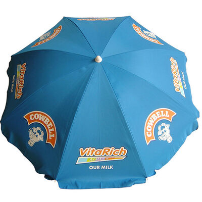 Promotional UV Protection Waterproof Beach Umbrella 7 Feet With Steel Frame