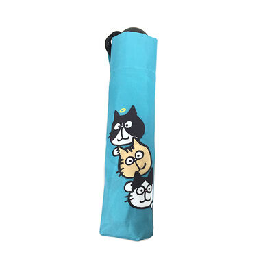 Water-repellent 3-Fold Umbrella with Steel Frame and Custom Printing for Brand Promotion