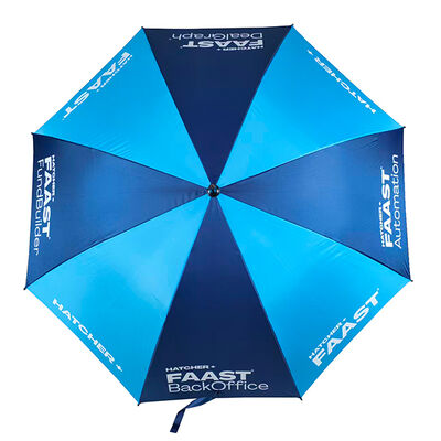Compact Double Color Umbrella 54 Inch Golf Umbrella With Hook Handle
