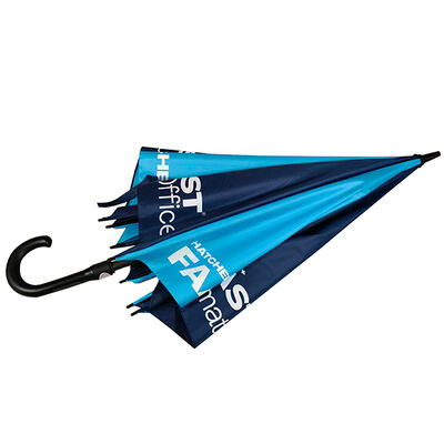 Compact Double Color Umbrella 54 Inch Golf Umbrella With Hook Handle