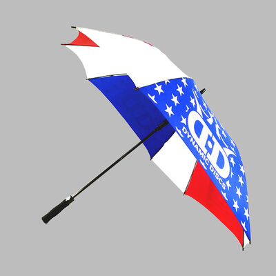 Custom 30-inch Square Golf Umbrella with Fiberglass Frame and Automatic Open Mechanism