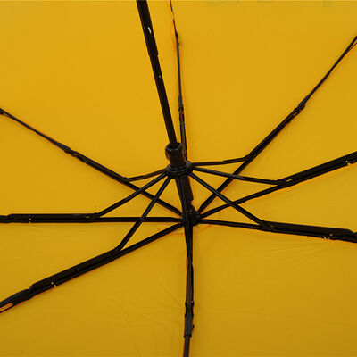 Promotional Yellow 3 Fold Manual Umbrella For Market Vendors And SMEs