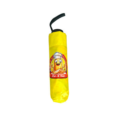 Custom Full Color Print 42-inch Canopy Fiberglass Frame Compact Folding Umbrella for Promotional Branding