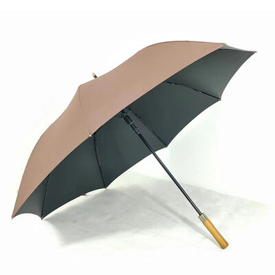 Auto Open Stylish Wooden Handle Umbrellas Sunshade Long Handle Umbrella 62 - 68 Inch