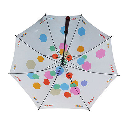 Manual Open Walking Umbrella 60 Inch Golf Umbrella With Long Wooden Handle