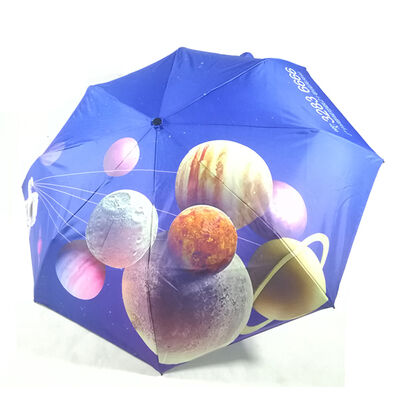 Custom 42-inch Compact Umbrella with UV30+ Protection and Double-Layer Waterproof Canopy for Real Estate Promotions