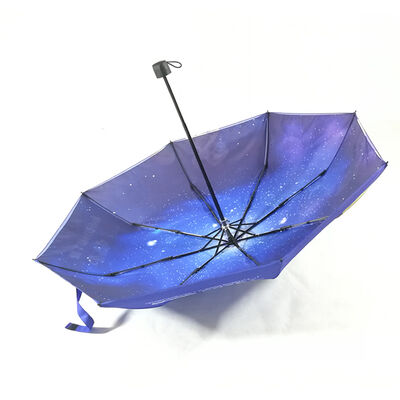 Custom 42-inch Compact Umbrella with UV30+ Protection and Double-Layer Waterproof Canopy for Real Estate Promotions