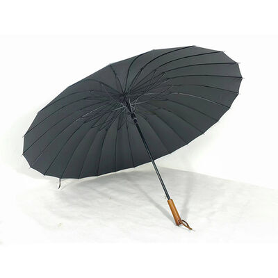 Luxury 24 Ribs Straight Walking Umbrellas Automatic Open 120cm Canopy Umbrellas