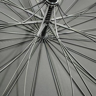 Luxury 24 Ribs Straight Walking Umbrellas Automatic Open 120cm Canopy Umbrellas