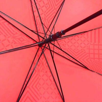 46 Inch Iron Frame Red Automatic Umbrella Custom Logo