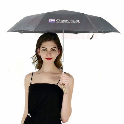 42-inch Canopy Folding Umbrella with Aluminium + Fiberglass Ribs and 3-year Warranty