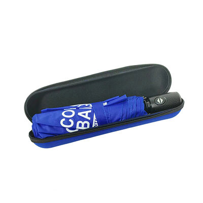 Custom Zippered Case Folding Travel Umbrella With Logo Printing