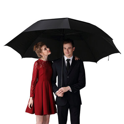 77" Vented Golf Umbrella Manual Open Large Double Canopy Umbrella