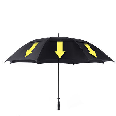 77" Vented Golf Umbrella Manual Open Large Double Canopy Umbrella