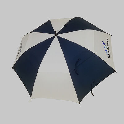 68" Large Double Canopy Umbrella Advertising Hurricane Proof Umbrella Mesh Inside