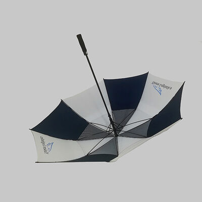 68" Large Double Canopy Umbrella Advertising Hurricane Proof Umbrella Mesh Inside