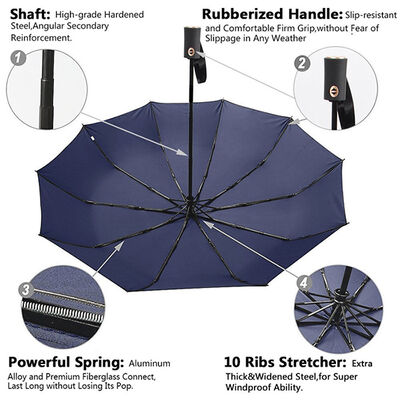Lightweight Windproof Umbrellas 10 Ribs Automatic Opening And Closing Umbrella