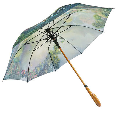 Auto Open Wooden Handle Umbrellas Windproof Dream Forest Magic Umbrella