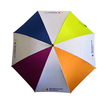 Manual Open Golf Umbrellas Windproof Fiberglass Frame Umbrellas