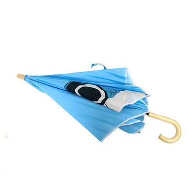 Kid's umbrella Safe Mini Wooden Handle Umbrellas 17" Push Pull