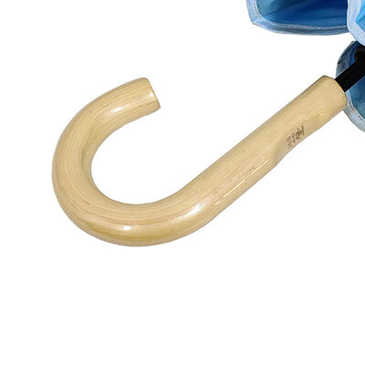 Kid's umbrella Safe Mini Wooden Handle Umbrellas 17" Push Pull