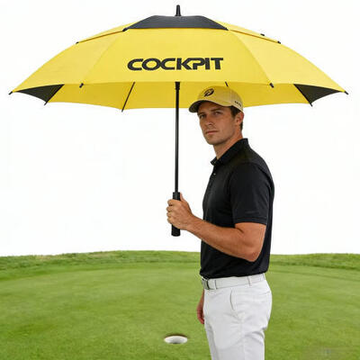 Dual Frame Windproof Double Canopy Golf Umbrella Double Layer Sun Protective Umbrellas
