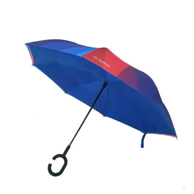 Digital Printing Event Reverse Umbrellas 23 Inch Double Layer Inverted Umbrella