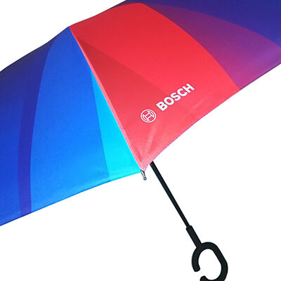 Digital Printing Event Reverse Umbrellas 23 Inch Double Layer Inverted Umbrella