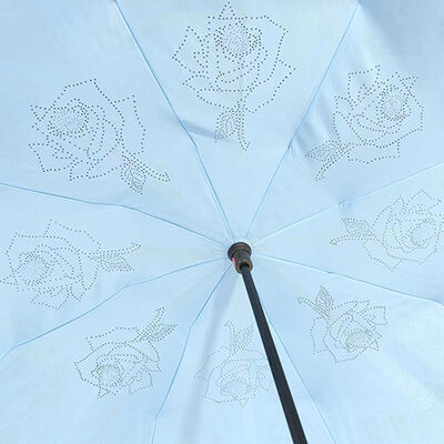 Light Blue Double Layer Reverse Umbrellas 105cm Auto Open Close Inverted Umbrella