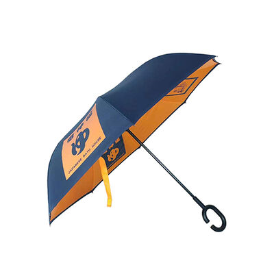 Custom Reverse Close Umbrella 23 Inch Double Canopy Promotional Gift Umbrella