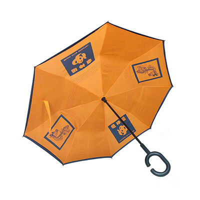 Custom Reverse Close Umbrella 23 Inch Double Canopy Promotional Gift Umbrella