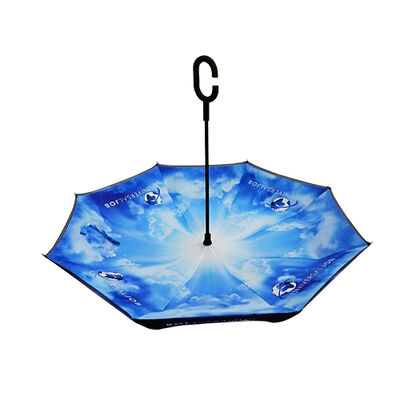 Sublimation Printing Inside Out Umbrellas Promotional Event Umbrella With C Handle