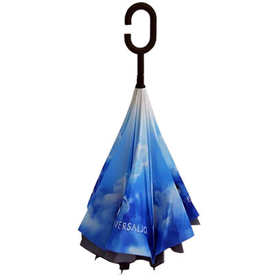 Sublimation Printing Inside Out Umbrellas Promotional Event Umbrella With C Handle