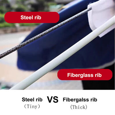 9 Feet Windproof Beach Umbrella Fibergalsss Frame Weatherproof Umbrella