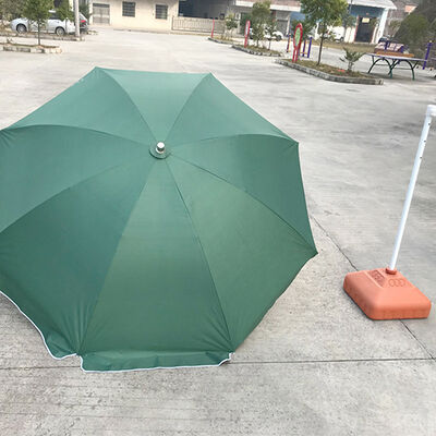 Outdoor Double Rib 8 Foot Sunshade Beach Umbrella Canopy