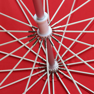 Windproof Red Heart Shaped Wedding Umbrella Creative With16 Sturdy Fiberglass Ribs