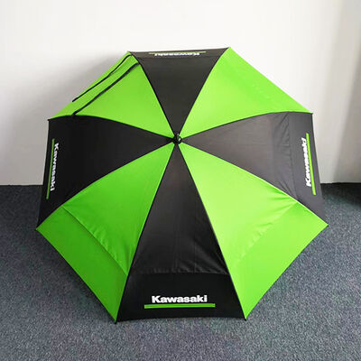 Custom Logo Double Canopy Golf Umbrellas 60 Inch Black And Green Umbrellas