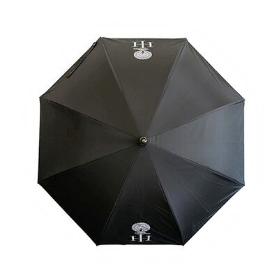 Automatic 46" Wooden Shaft Umbrella Windproof With Double Sided Printing