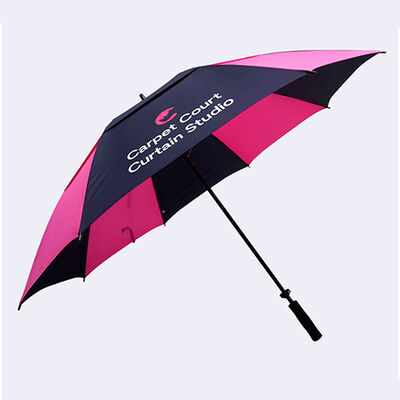 Double Canopy Long Straight Manual Umbrella 30" 8 Ribs 130cm Span