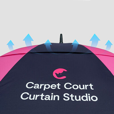 Double Canopy Long Straight Manual Umbrella 30" 8 Ribs 130cm Span
