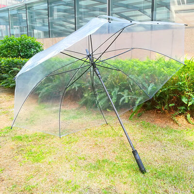 Large Size Automatic Open Transparent Umbrella With Straight Handle