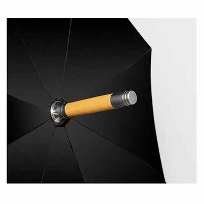 Bamboo Handle Straight Walking Umbrellas Wind Resistant With 500T Pongee Fabric
