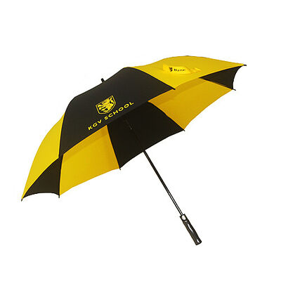 Custom 30 Inch Golf Umbrella Wind Resistant Double Canopy 2 Tone Umbrella