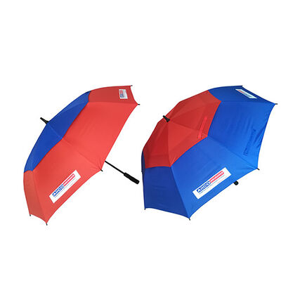 Custom 30 Inch Golf Umbrella Wind Resistant Double Canopy 2 Tone Umbrella