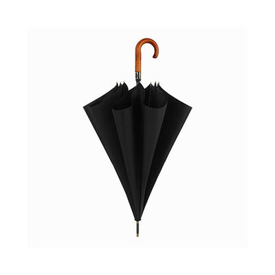 Classic Business Men Walking Umbrellas Black Wooden Handle Umbrella Windproof
